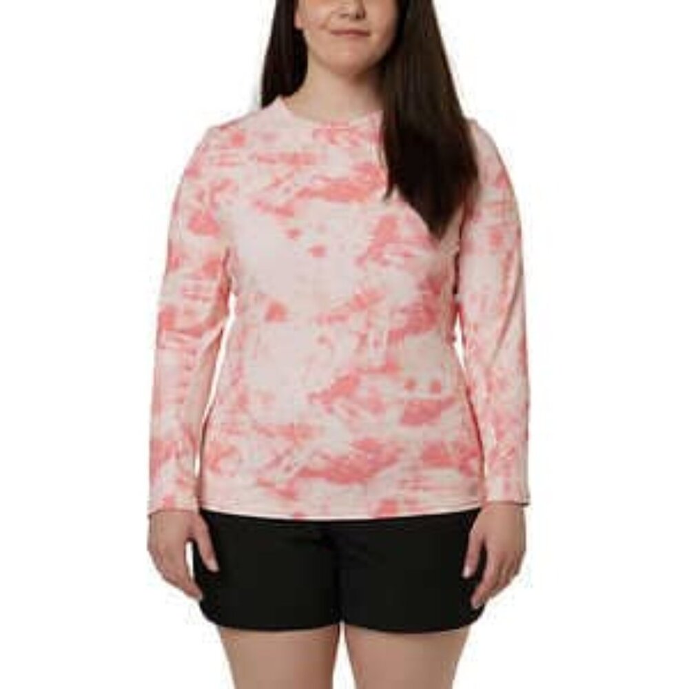 Women Hang Ten Colors Pink UPF 50+ protection long sleeve top